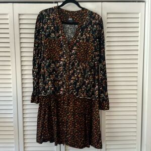 Maeve black floral dress